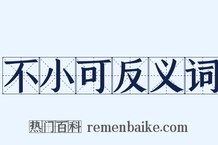 不小可反义词是什么意思的图片